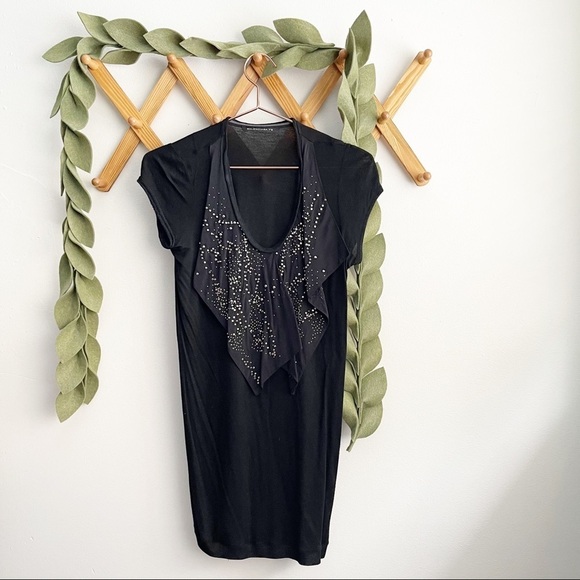 Balenciaga Studded Black Tee Shirt Dress - Picture 1 of 8